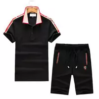 swim short and t-shirt gucci survetement running shoulder logo black